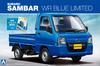 AOSHIMA 1/24 The Best Car GT Series No. 22 Subaru 11 Sambar Truck WR Blue Limited Plastic Model