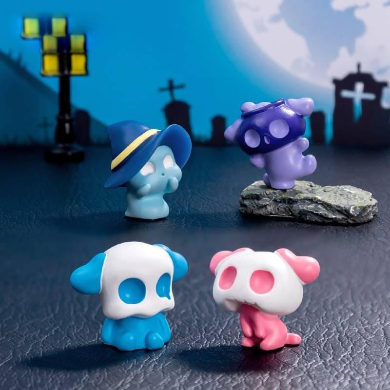 Halloween Resin Fairy Figurines Set Diy Mini Ornaments Blind Box Accessories Fun