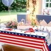 Avezano 3 pcs Patriotic Tablecloths Labor Day Decorations Red White and Blue Plastic Tablecloth Disposable 108 x 54 inch Birthday Memorial Day 4th of