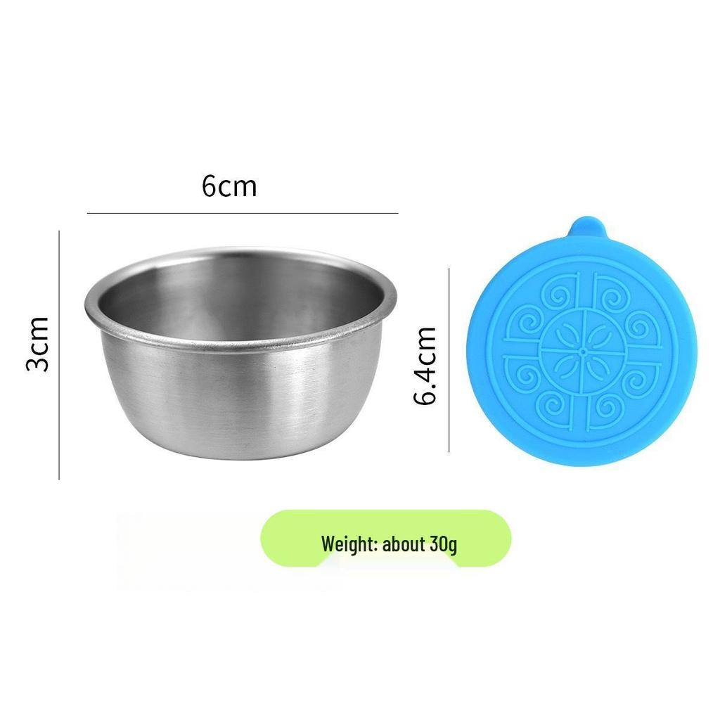 304 Stainless Steel Sauce Container with Silicone Lid, Sealed, for Outdoor Use and Seasoning.