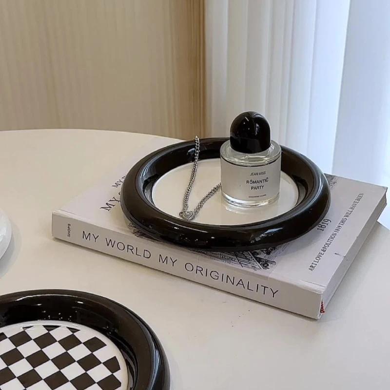 Ceramic Plate Jewelry Snack Tray Tableware Kitchen Dish Sets Nordic Breakfast Plates Dessert Household Storage and Taking Photos