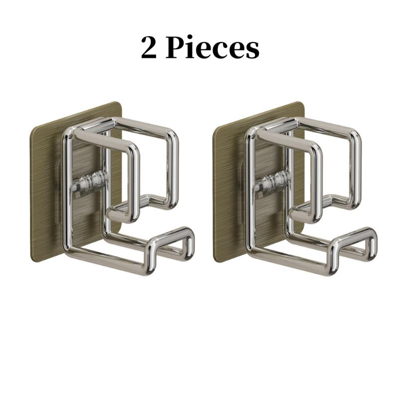 No Drilling Multifunction Stainless Steel Washbasin Hook Heavy Duty Wall Mount Holder for Kitchen Bathroom Organizer