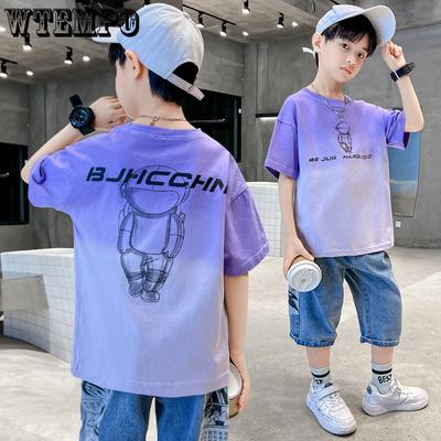 Children's Clothing Boys' Top Summer Short Sleeved T-shirt Korean Loose and Comfortable T-shirt Children's Summer