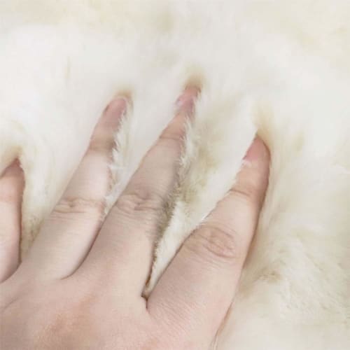 Okato pocotto interior mat, kitchen mat, entrance mat, ivory, washable, non-slip, feels as smooth as stroking a rabbit, 80cm wide x 50cm deep x 3cm hi