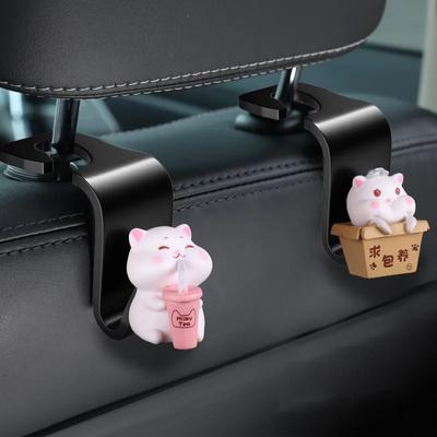 Gancho Traseiro de Porco Pato Desenho Animado Suporte para Encosto de Cabeça Cabide de Armazenamento Organizador Multifuncional Acessórios de Interior para Carro