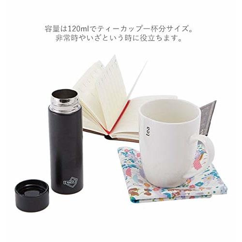 Pocketle Slim Water Bottle, 120mL, Stainless Steel, Silver