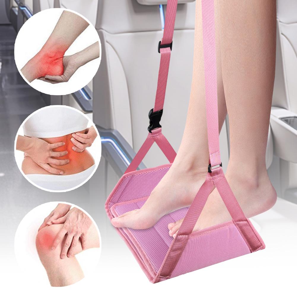 Portable Airplane Footrest Desk Foot Hammock Foot Sling for Plane Travel Accessories