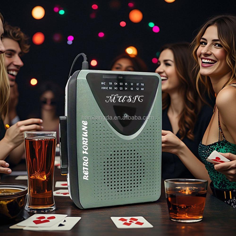 Retro Fortune ODM Transparent Cassette Recorder Player Recorder Player with Am Fm Radio Walkman Player Customs