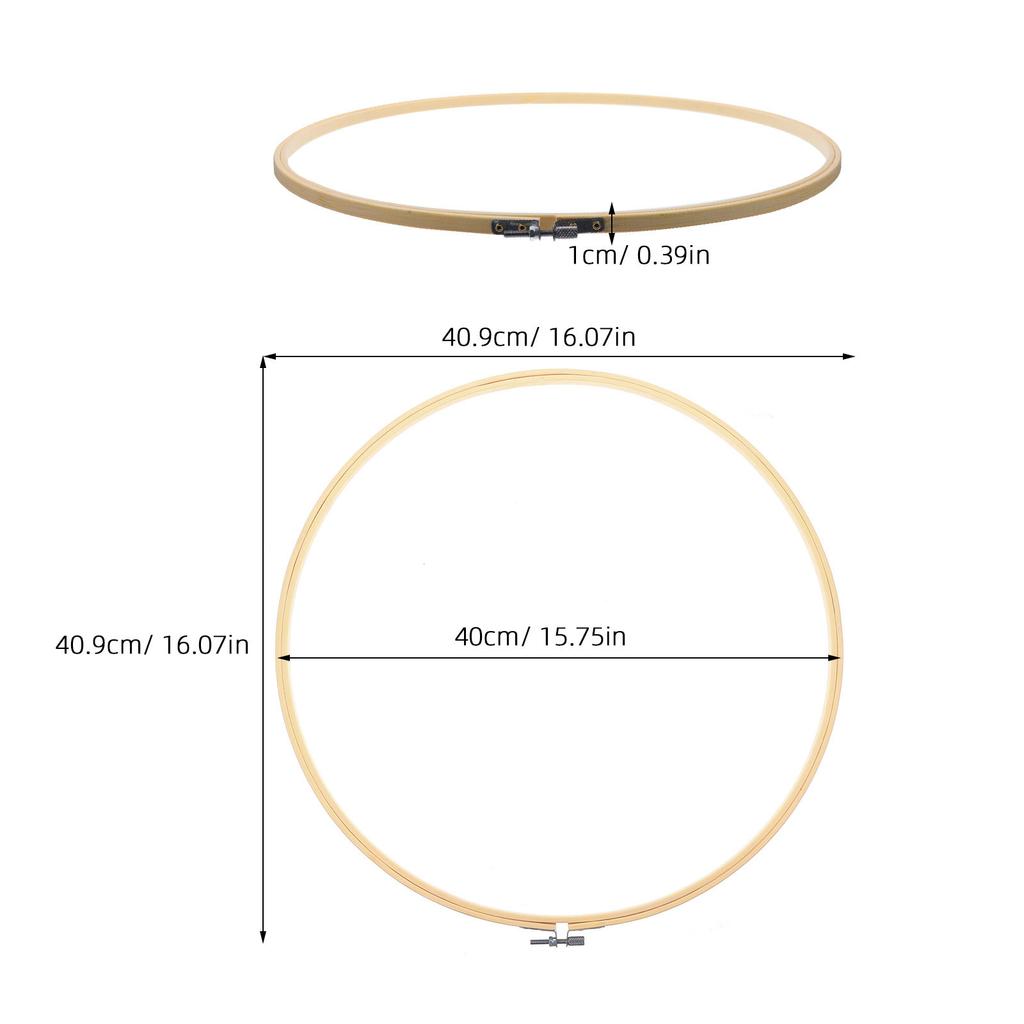 1Pcs 20Cm Bamboo Embroidery Hoop Perfect for Handmade Stitching Projects DIY Wall Decor Cross Beginner Craft Kit