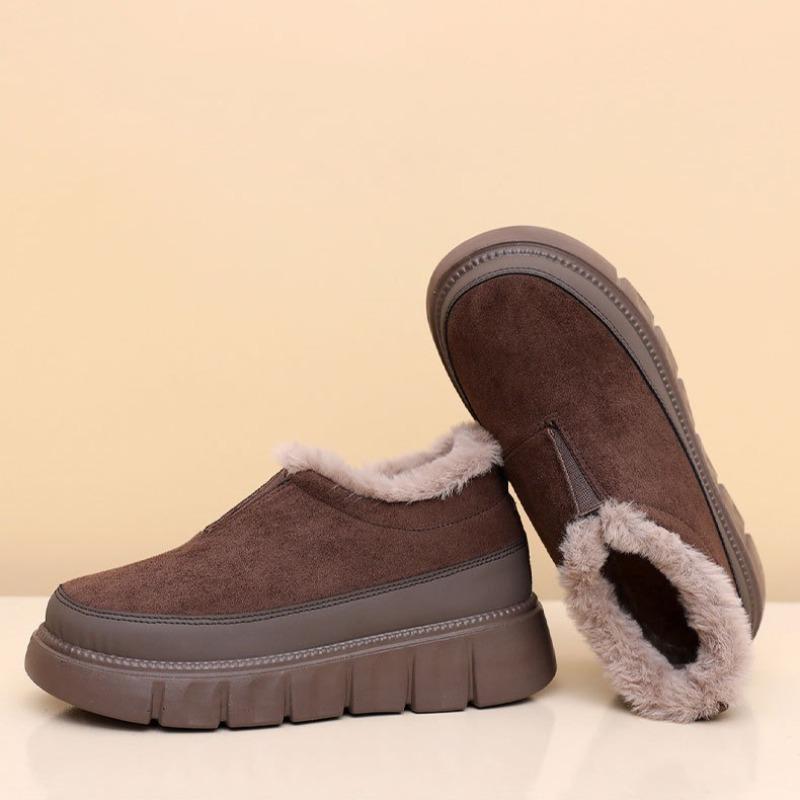 Women's Warm Winter Boots Plush Lined Slip-On Snow Shoes Thick Sole Increased Height Anti-slip Cotton Shoes zapatos para mujer