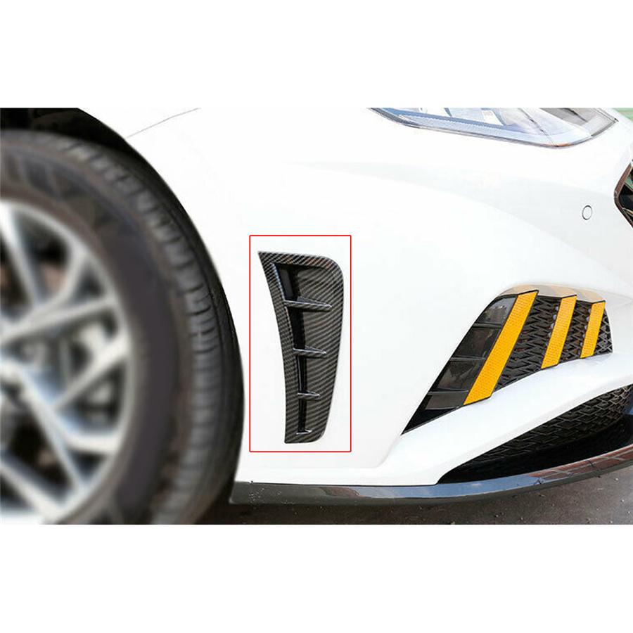 2x Carbon Fiber Look Side Fender Air Outlet Vent Cover Trim For Sonata 2020-2021