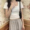 Fashion Squre Collar T Shirt Tank Top Solid Crop Tops Women Camis Summer Casual Camisole Lady Tshirt