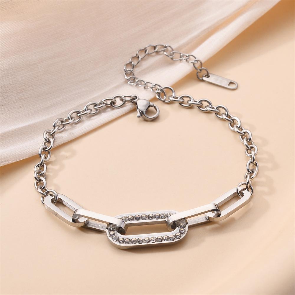 Korean Titanium Steel Four-Leaf Clover Bracelet - Women's Fashion, Versatile & Non-Fading Jewelry