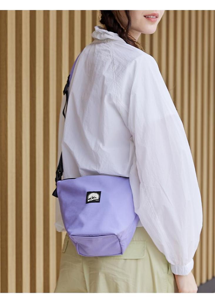 [MYEDITION] Tofu Bag, Casual Commuter Bag, Subway Card Holder, Nylon Crossbody Shoulder Bag, Multicolor, Cute, Genderless, Mobile Phone Bag (Beige)