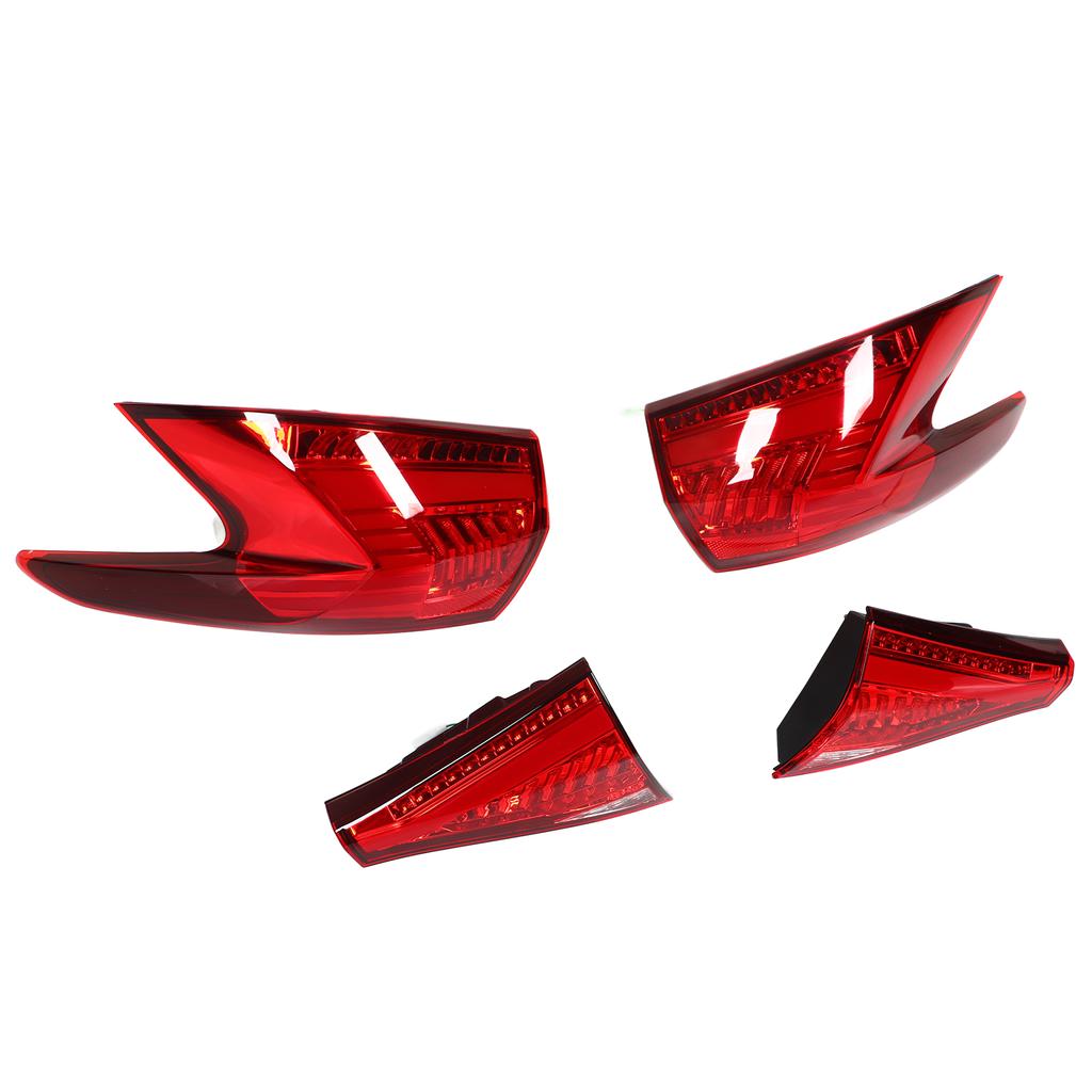 Red Lens LED Tail Lights Sequential Turn Signal Rear Brake Reverse Running Lamp Replacement for Hyundai I20 2020‑2022