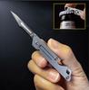Stainless Steel Fast Open Scalpel MINI Folding Knife Outdoor Survival Camping Portable EDC Tool 10 Blade Free Bottle Opener