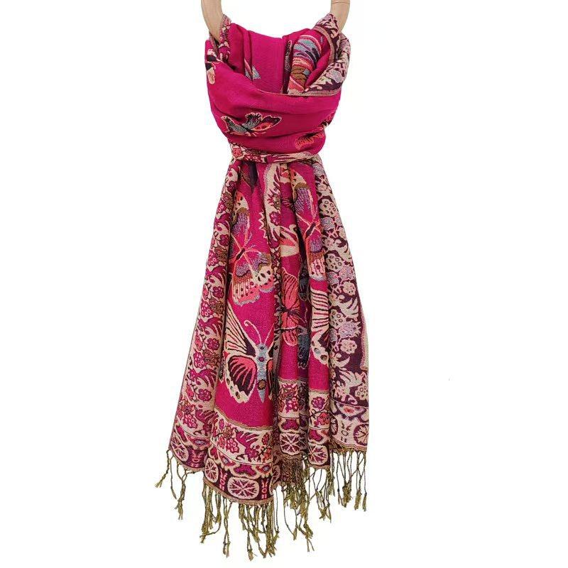 New retro tassel long shawl travel out long scarf scarf women's autumn and winter fashion scarf