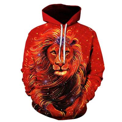 Funny Fashion Unisex Men's Hoodies 3D Lion Graphic Print Spring Autumn Sweatshirt Pullover Tops Casual Sweatshirts Men Clothing