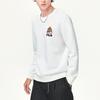 FILA Embroidered Logo Casual Knit Pullover Sweatshirt Men sweatshirt Standard-White F11M148203FWT