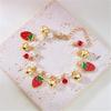 Elegante Bracciale a Tema Frutta Garantisce Comfort Bracciale Trendy da Donna Bracciale con Ciondolo a Cuore Adatto per l'Uso Quotidiano e le Feste