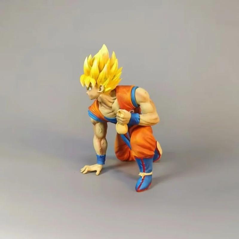 Figurine de acțiune GK Son Goku Statuie ghemuită PVC Model Jucării pentru copii