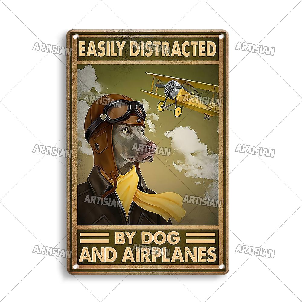 Artisian Flying Metal Sign Pilot Tin Poster Flight Attendant Decorative Plate Wall Decor Garage Bar Pub Club Hotel Cafe Kitchen