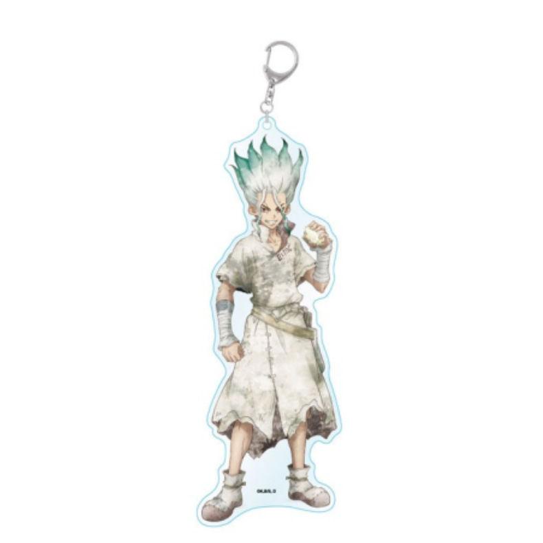 Dr. Stone Era Anime Week Acrylic Stone God Thousand Sky Amber Glass Crom Labor Keychain