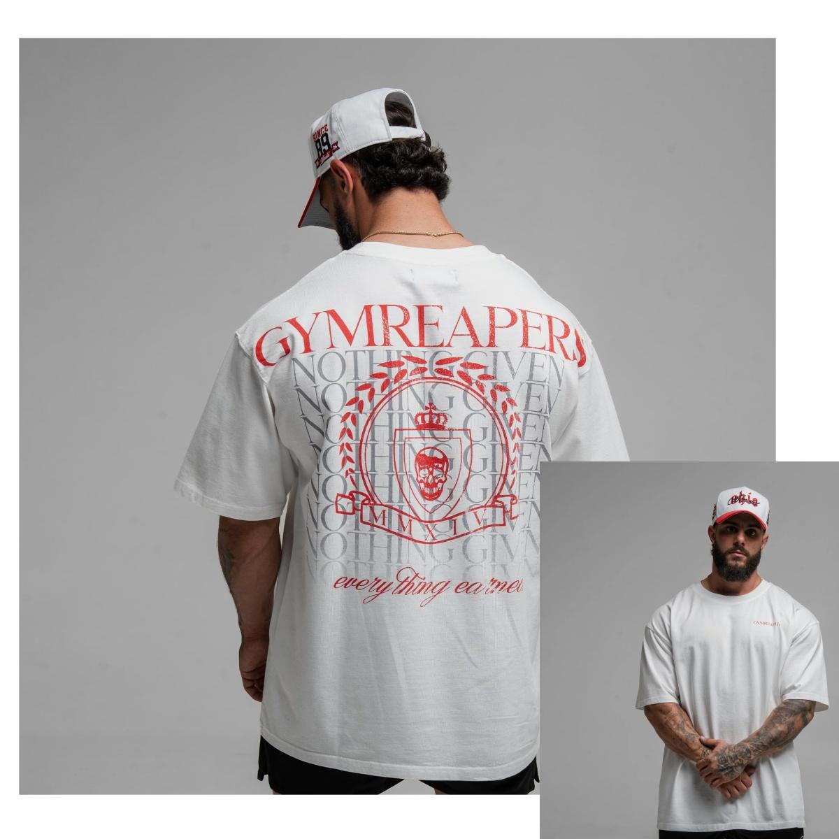 

GR Emblem Sports Fitness Training Gym Casual TShirt Mens and Womens Luxury Brand Top 4XL