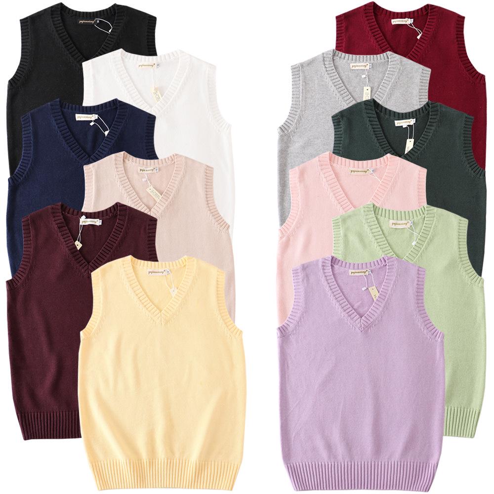 British College Style JK Uniform Vest, Japanese-Inspired Sweater