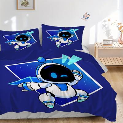 Space Adventure Robot Print 3Pcs Bedding Setduvet Cover With 2 Bedropillowcase Home Birthday Gift