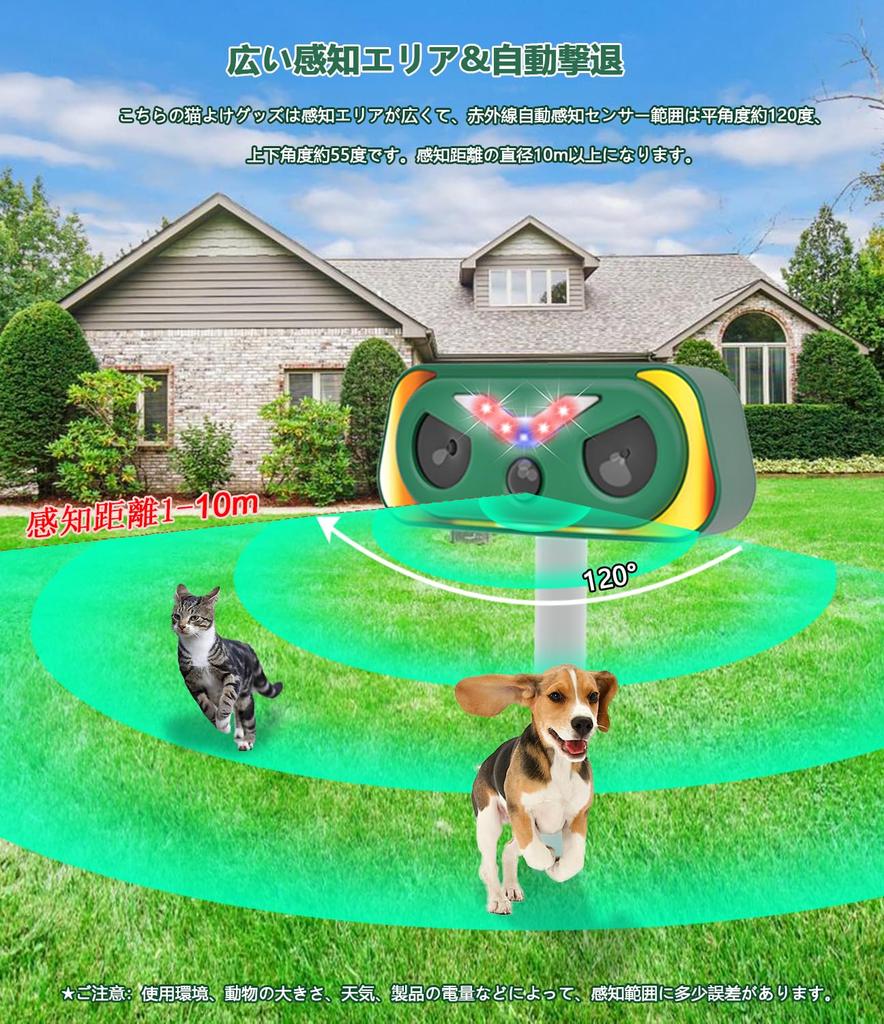 New SiciMux Ultrasonic Animal Repellent for and Pests Powerful LED and Flame Repels Dogs and Quiet 2000mAh Large Capacity Long Standby IP66 Two Fully