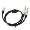 Dual 3.5mm To 6.35mm Y Splitter Cable Professional 3.5 Mm To 6.35 Mm Jack Sound Cable for Guitar