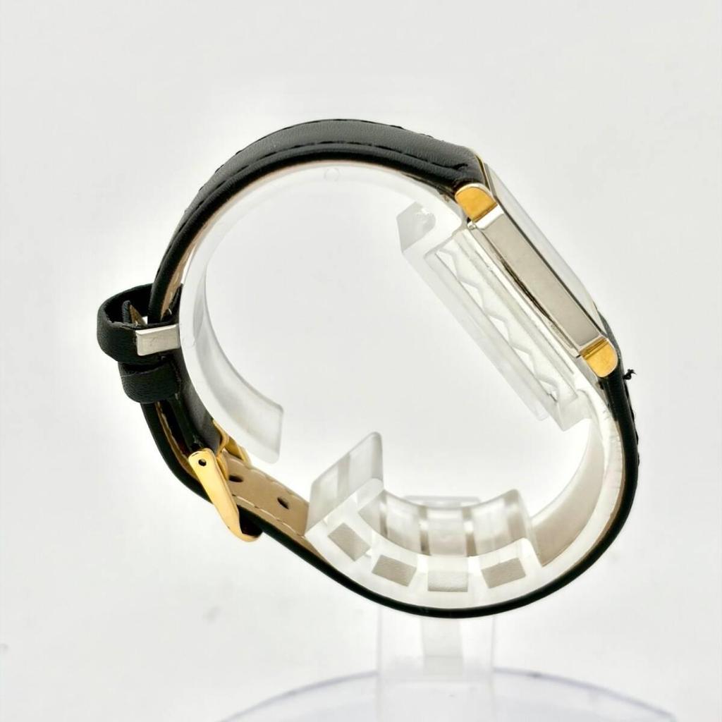 Used [New Battery] SEIKO Exceline Ladies Watch Rectangular 1220-5090 590885 New Belt