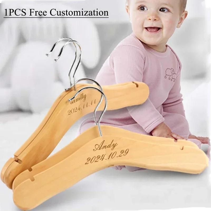 Umeraș din Lemn Personalizat pentru Bebeluș, Umeraș Vintage pentru Copii, Umeraș pentru Magazin de Haine, Organizator, Umerașe pentru Haine, Cadou