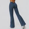 Zechuang European and American Yoga Flared Pants High Waist Shrinking Pleated Slimming Pants Running Sports Flared Pants