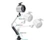 LED Long Arm Machine Tool Work Light - Waterproof & Oilproof for CNC, Milling, Lathe, and Drilling Machines, 24V/220V.
