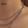 High-grade Texture Jewelry Layered Cross Necklace for Women Rhinestone Crystal