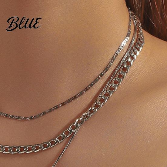 High-grade Texture Jewelry Layered Cross Necklace for Women Rhinestone Crystal
