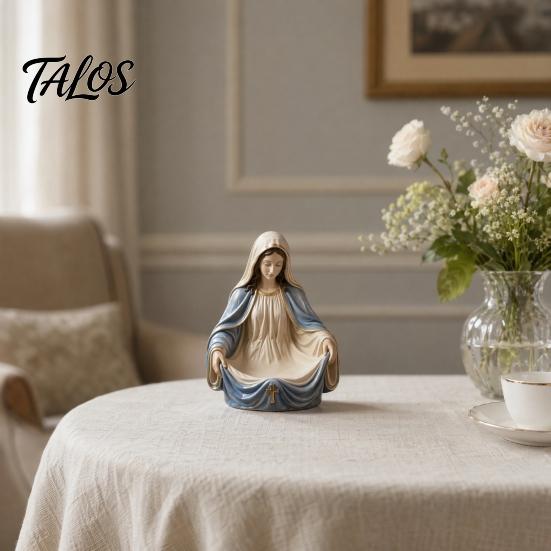 Jewelry Storage Box, with Jesus or Virgin Design Religious Tray, Compact Multi-Use Faith Atmosphere Jewelry Holder, for Prayer Beads Crystal Ores