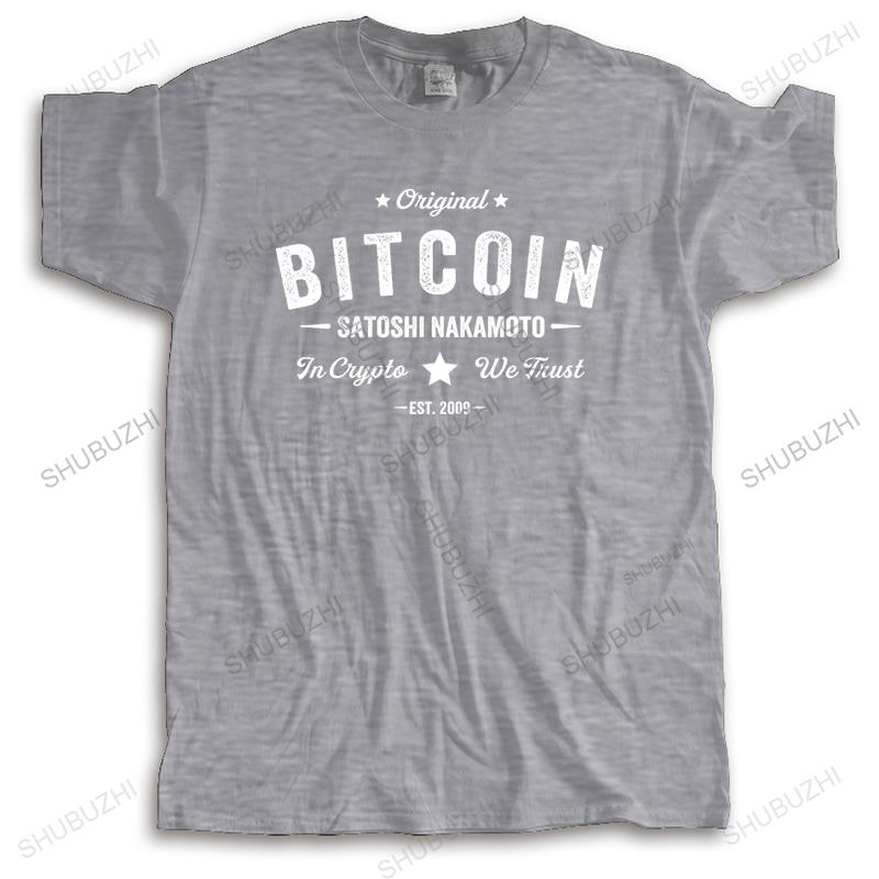 new fashion tshirt men crew neck streetwear tees short sleeve BITCOIN SATOSHI NAKAMOTO Bigger Size Homme Black Teeshirt