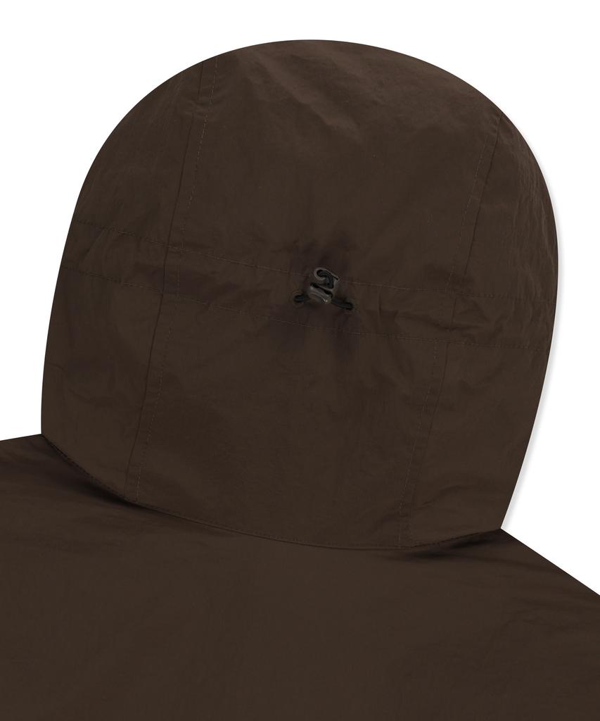Brownbreath Tag Hoodie Windbreaker - Dark Brown
