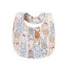 4Pcs/lot Cartoon Printed Baby Bibs Square Shape Infant Saliva Towel for Boys Girls Double Layer Cotton Newborn Burp Cloths