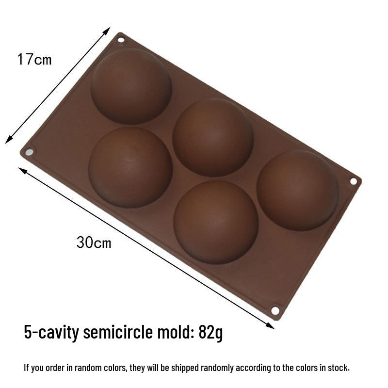 

Jiaju Силиконовая полукруглая форма для выпечки шоколада, конфет, желе и пудинга. Random Color