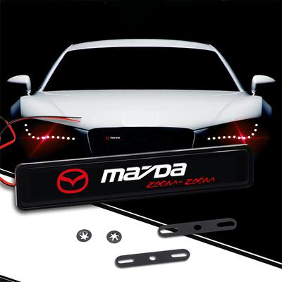 Araba Ön Izgara Etiketi Rozet Kafa Izgarası Amblemi LED Işıklı Amblem 3 bk 6 gg 2 CX3 CX5 CX7 CX9 CX30 Demio Bt50 323 RX8 2 3 Mazda 6 CX-5 CX5 İçin