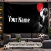 IT Pennywise Personalized Tapestry Support Custom Name, Wall Art Home Decoration