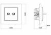 Double Switch, USA Style, Karlik Mini, Matt Black/silver