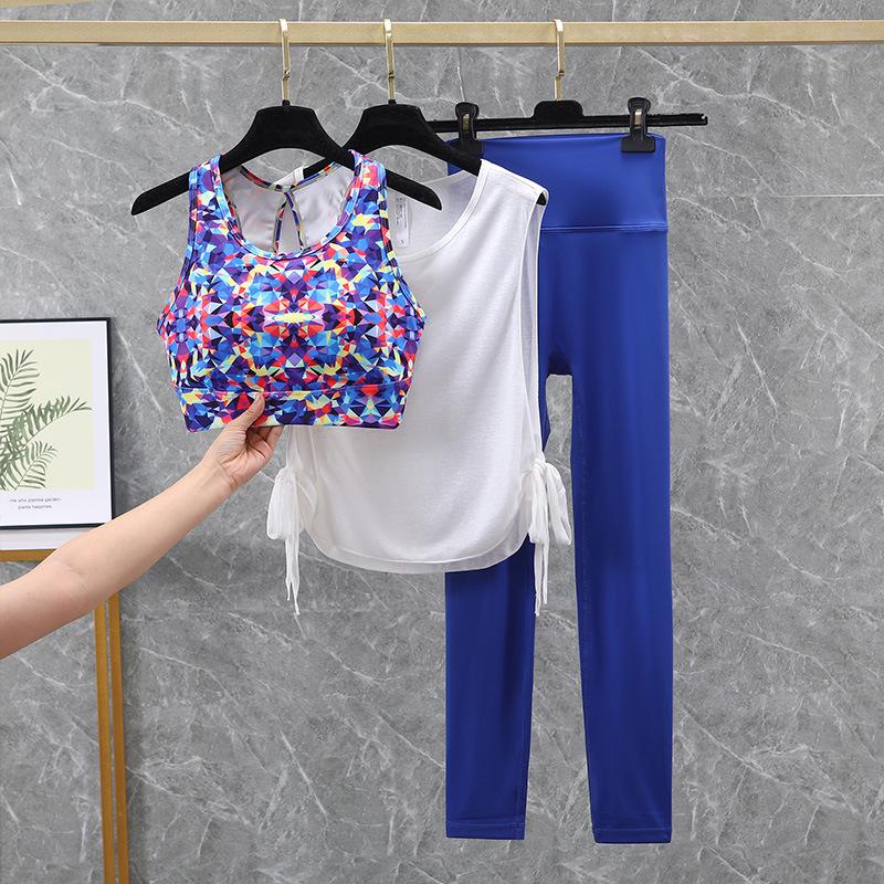 Damski strój do jogi i biegania z wysokim stanem, szybkoschnący - Podnoszący biodra, zestaw fitness na wiosnę/jesień