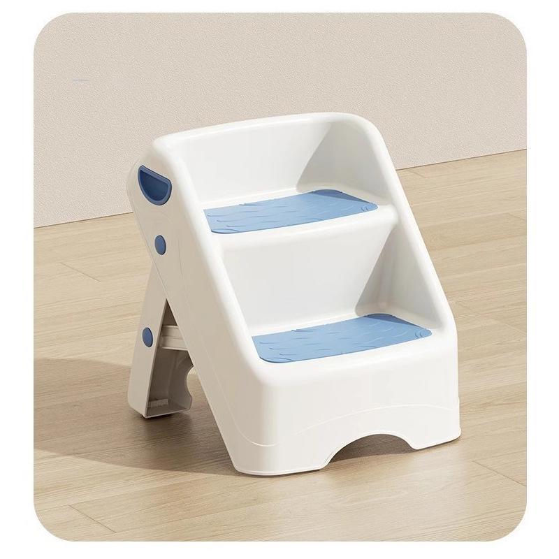 Kids Footstool Baby Handwashing Ladder & Toddler Toilet Step Stool синий