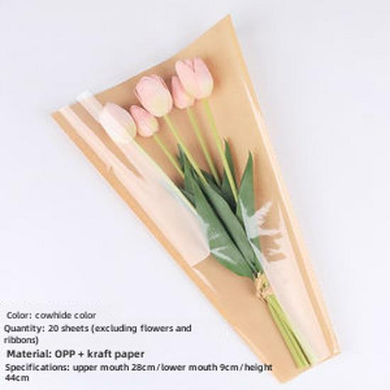 

Прозрачный пакет для букета из крафт-бумаги для нескольких роз - Goddess Festival Edition