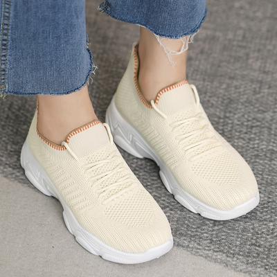 Summertime Women's Sports Shoes Running Breathable Thick Bottom Elevated Increase Solid Color Simple Womens Shoes Casual Shoes